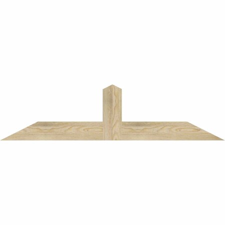 Ekena Millwork Portland Rough Sawn Timber Gable Bracket, Douglas Fir, 48"W x 12"H x 2"D x 4"F, 6/12 Pitch GBW048X12X0204POR00RDF